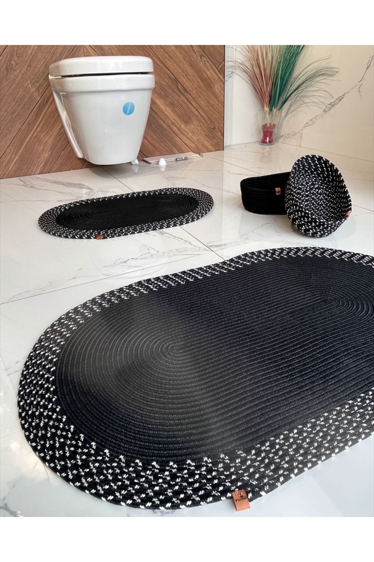40x60-60x100 Iki Paspas 2sepetli Banyo Takımı Hediyelik Çeyizlik Jüt