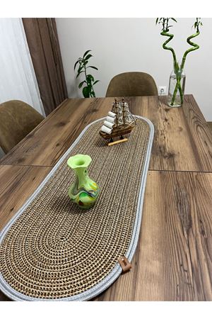 35x100 Runner Hasır Amerikan Servis ,yemek ,servisi , Çeyizlik, Hediyelik , Sunumluk