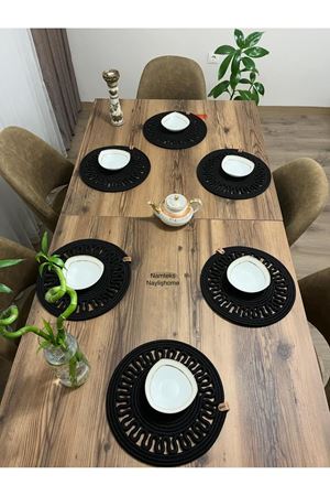 6 Adet 33x33 Jüt, Ameriken Servis, Masa Örtüsü, Supla Hediyelik,çeyizlik Gritirikotlu