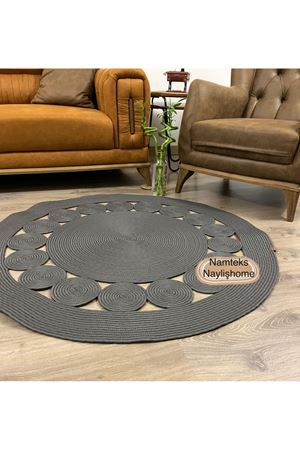 Modern, Hasır /Jüt. Desenli, Dekoratif, Kilim, Salon,mutfak Halısı. Çeyizlik, Hediyelik, siyahşerdüz