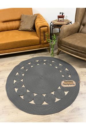 Modern, Hasır /Jüt. Desenli, Dekoratif, Kilim, Salon,mutfak Halısı. Çeyizlik, Hediyelik, siyahşerdüz
