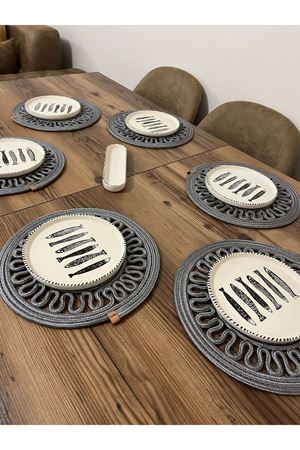 6 Adet 33x33 Jüt, Ameriken Servis, Masa Örtüsü, Supla Hediyelik,çeyizlik Gritirikotlu