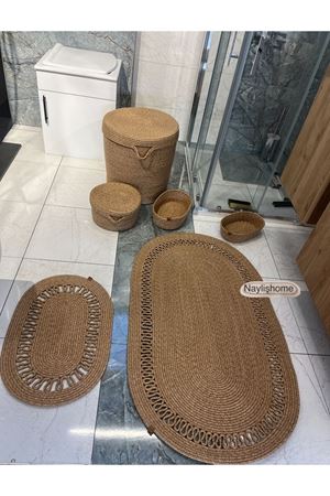 45x40cm kirli ,25x15cm makyaj sepetli banyo takımı. hediyelik, çeyizlik ,bohem ,organize