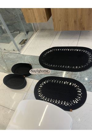 50x80cm ,40x60cm , 2 oval sepetli banyo takımı. hediyelik, çeyizlik ,bohem, dekoratif