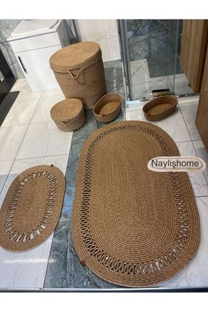 45x40cm kirli ,25x15cm makyaj sepetli banyo takımı. hediyelik, çeyizlik ,bohem ,organize