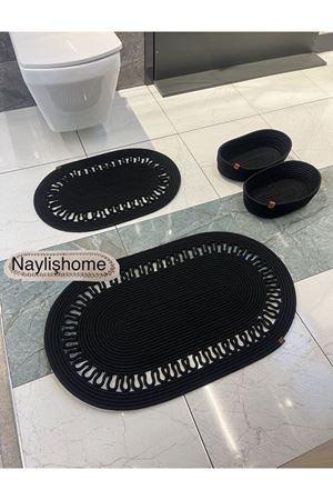 50x80cm ,40x60cm , 2 oval sepetli banyo takımı. hediyelik, çeyizlik ,bohem, dekoratif