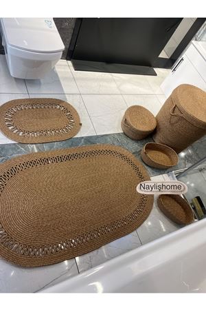 45x40cm kirli ,25x15cm makyaj sepetli banyo takımı. hediyelik, çeyizlik ,bohem ,organize