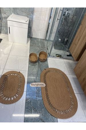60x100 cm, 40x60 cm paspas ,4 lü banyo takımı. hediyelik, çeyizlik ,bohem, dekoratif ,organize