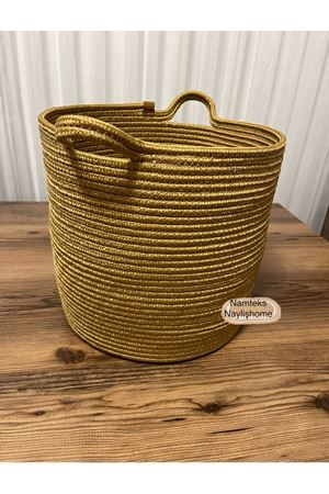 30cm-30cm çok amaçlı saplı orta boy sepet hediyelik çeyizlik organize