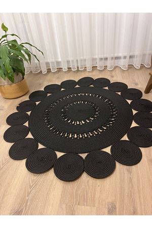 jüt hasır hediyeli çeyizlik çift trikotlu papatya salon oturma odası salon mutfak banyo kilim