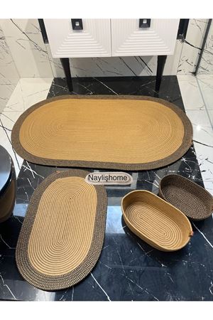 70x120cm ,40x60cm. 2 paspas,2 oval sepetli banyo takımı. hediyelik, çeyizlik ,bohem, dekoratif