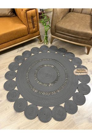 jüt hasır hediyeli çeyizlik çift trikotlu papatya salon oturma odası salon mutfak banyo kilim
