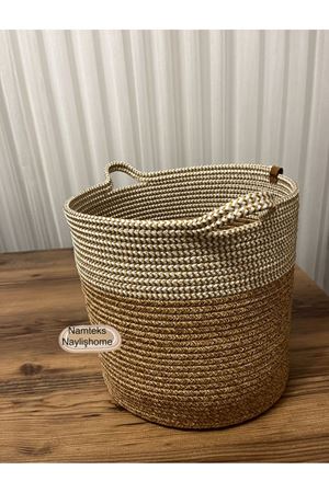 30cm-30cm çok amaçlı saplı orta boy sepet hediyelik çeyizlik organize