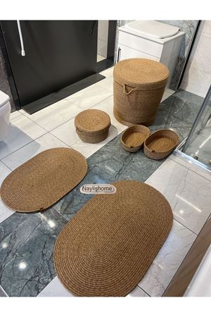 45x40cm kirli ,25x15cm makyaj sepetli banyo takımı. hediyelik, çeyizlik ,bohem ,organize