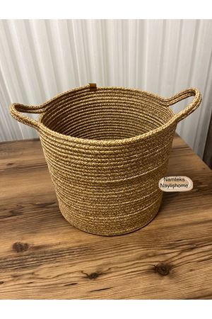 30cm-30cm çok amaçlı saplı orta boy sepet hediyelik çeyizlik organize