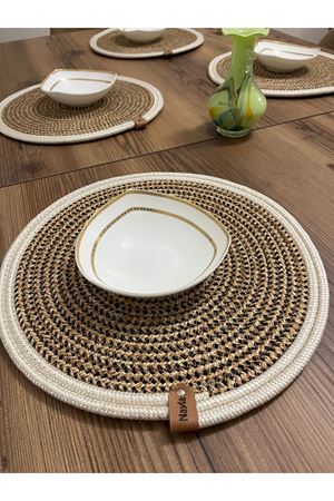 6 Adet 33x33 Supla Jüt, Ameriken Servis, Masa Örtüsü, Supla Hediyelik,çeyizlik Sunum