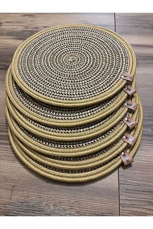 6 Adet 33x33 Supla Jüt, Ameriken Servis, Masa Örtüsü, Supla Hediyelik,çeyizlik Sunum