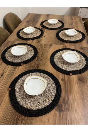6 Adet 33x33 Supla Jüt, Ameriken Servis, Masa Örtüsü, Supla Hediyelik,çeyizlik Sunum