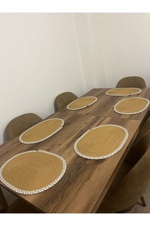 6 Adet 30x40 Golt Supla, Ameriken Servis, Masa Örtüsü ,hediyelik Çeyizlik Sunum