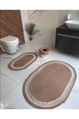 60x100- 40x60 2 Paspas-çöp Kovası 3lü Banyo Takımı, Hediyelik. Çeyizlik