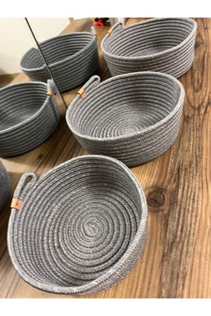 25x10-23x9-20x8 3lü Hasır Sepet Takımı-banyo,mutfak,oda Organize,elyapımı Dekoratif Sepet