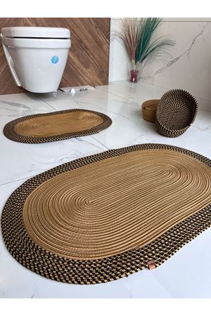 40x60-60x100 Iki Paspas 2 Sepet Hediyelik Çeyizlik Banyo Takımı