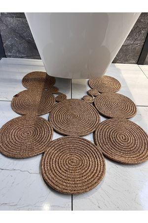 Jüt Klozet Önü Paspası Hediyelik Çeyizlik 60x65 Ölcü