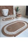 60x100- 40x60 2 Paspas-çöp Kovası 3lü Banyo Takımı, Hediyelik. Çeyizlik